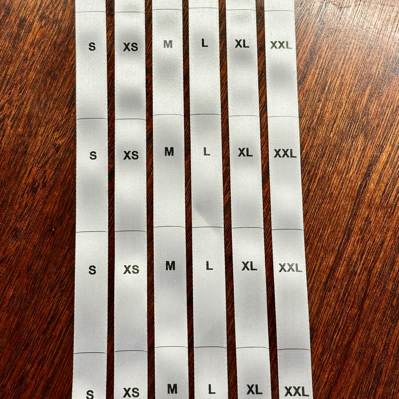 Clothing Sizing Label (10mm x 40mm)