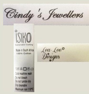 Designer Satin Labels (50) (15mm)